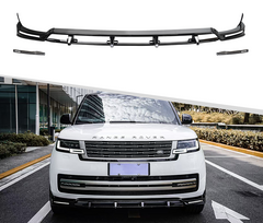 Накладка на переднй бампер с ДХО для  Land Rover Range Rover 2023+ г.в. Рендж Ровер, Черный