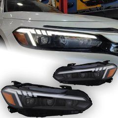 Передні тюнінг лед фари Honda Civic 2022+ р.в. Хонда Цивік 11, Honda, Альтернативная оптика, Civic, Новое, На штатные места