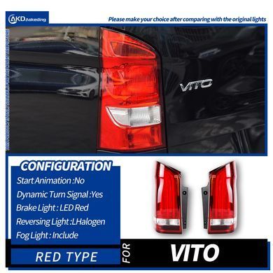 Задние лед фонари Mercedes Vito 447 2014+ г.в. Мерседес Вито, Оптика, Mercedes, Альтернативная оптика, Vito, Новое, На штатные места, Vito ( W447) 2014-