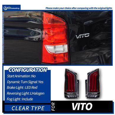Задние лед фонари Mercedes Vito 447 2014+ г.в. Мерседес Вито, Оптика, Mercedes, Альтернативная оптика, Vito, Новое, На штатные места, Vito ( W447) 2014-