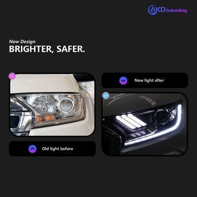 Передние тюнинг лед фары для Ford Ranger T6 \ Everest 2016-2021 г.в. Форд Ренджер \ Еверест, Ford, Альтернативная оптика, Ranger, Новое, На штатные места