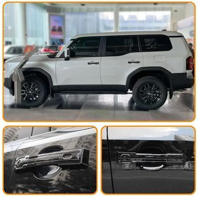 Накладки на зовнішні дверні ручки відкриття дверей для Toyota Prado 250 2024 р.в. Прадо 250, Черный