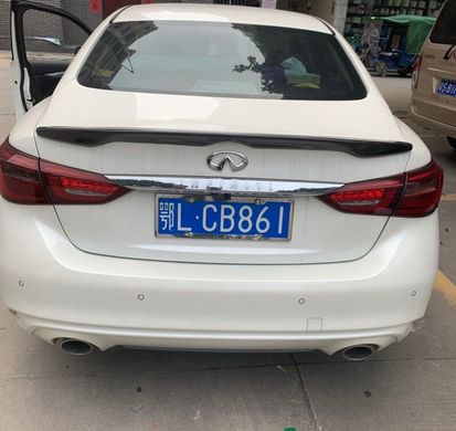 Спойлер багажника ( лип спойлер, сабля ) Infiniti Q50 2013+ г.в. ABS пластик, Черный, Infiniti, Требуется, ABS-пластик, Q50, Новое, На штатные места, Q50 (V37) 2013-