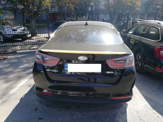 Спойлер багажника ( сабля, утиный хвостик ) Kia Optima 2014-2016 г.в. Киа Оптима рестайлинг, Серый грунт (под покраску), Kia, Спойлер, Требуется, ABS-пластик, Optima, Новое, На штатные места, Optima 2010-