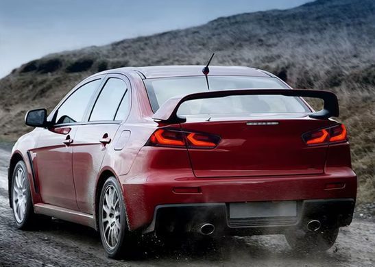 Задние тюнинг лед фонари Mitsubishi Lancer X 2008+ г.в. Митсубиси Лансер Х, Mitsubishi, Альтернативная оптика, Lancer, Новое, На штатные места, LANCER Sedan (CY/Z_A) 2007-