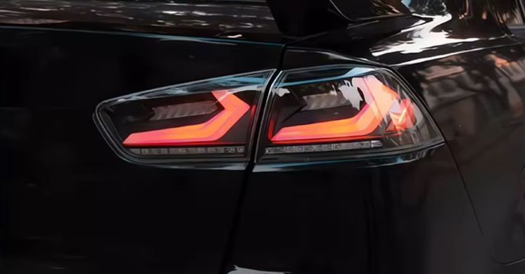 Задние тюнинг лед фонари Mitsubishi Lancer X 2008+ г.в. Митсубиси Лансер Х, Mitsubishi, Альтернативная оптика, Lancer, Новое, На штатные места, LANCER Sedan (CY/Z_A) 2007-