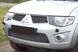 Защитная сетка переднего бампера Mitsubishi L200 2010-2014 г.в. Л200, Черный, Mitsubishi, Защита переднего бампера, Не требуется, ABS-пластик, L200, Новое, На штатные места