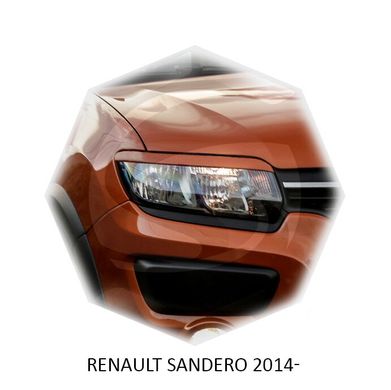 Реснички на фары Renault SANDERO 2014+ г.в Рено Сандеро