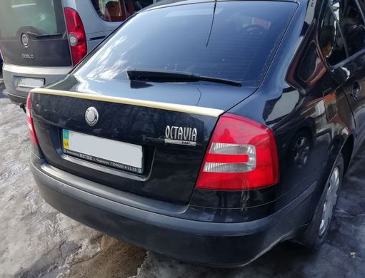 Спойлер багажника ( сабля, лип спойлер ) Skoda Octavia A5 2004-2013 г.в.  ABS пластик, Серый грунт (под покраску), Skoda, Спойлер, Требуется, ABS-пластик, A5, Новое, На штатные места