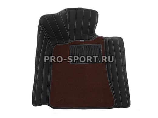 Коврики 3D VIP класса из экокожи на липучках Mercedes Benz SL R230 2009-2011 г.в.