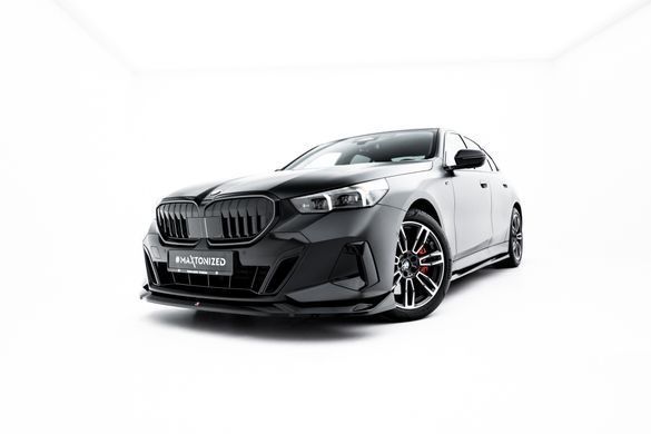 Накладка на передний бампер сплиттер для BMW G60 под М-пакет 2023+ г.в. БМВ Г60, Черный