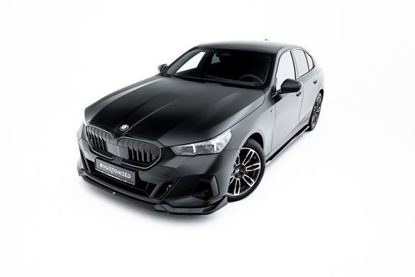 Накладка на передний бампер сплиттер для BMW G60 под М-пакет 2023+ г.в. БМВ Г60, Черный