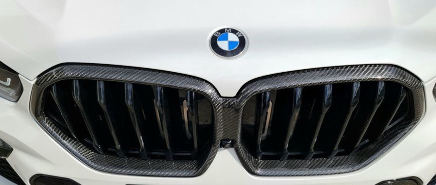 Решітка радіатора ніздрі карбонові BMW X6 G06, Черный, BMW, Решетка радиатора, Не требуется, Карбон, X6, Новое, На штатные места