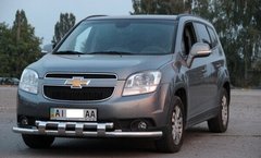 Защита переднего бампера ( двойной ус ) Chevrolet Orlando