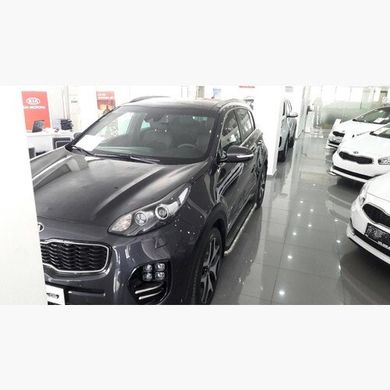 Боковые пороги площадка Kia Sportage 2016+ г.в. Maydos V2