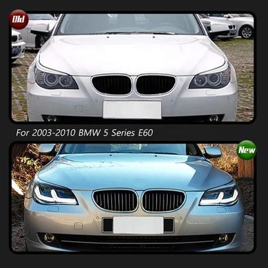 Передні тюнінг лед фари BMW 5-серії E60 2003-2010 р.в. Бмв е60, BMW, Альтернативная оптика, 5-Series, Новое, На штатные места, 5 (E60) 2003-2010
