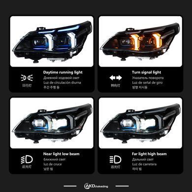 Передні тюнінг лед фари BMW 5-серії E60 2007-2010 р.в. Бмв е60, BMW, Альтернативная оптика, 5-Series, Новое, На штатные места, 5 (E60) 2003-2010