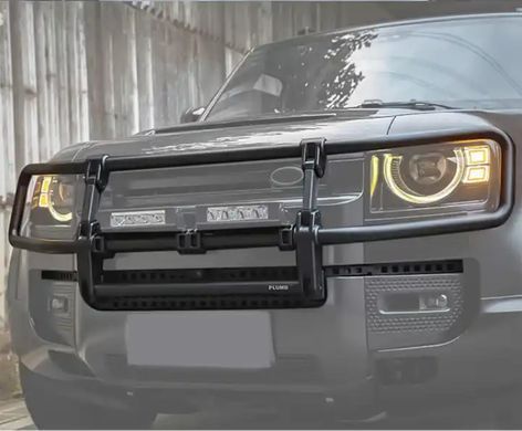 Защита переднего бампера кенгурятник для Land Rover Defender 2020+ г.в. Дефендер, Черный, Внешний Тюнинг, Land Rover, Защита переднего бампера, Не требуется, Алюминий, Defender, Новое, На штатные места