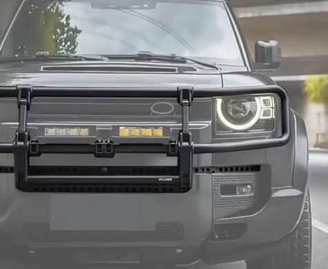 Защита переднего бампера кенгурятник для Land Rover Defender 2020+ г.в. Дефендер, Черный, Внешний Тюнинг, Land Rover, Защита переднего бампера, Не требуется, Алюминий, Defender, Новое, На штатные места