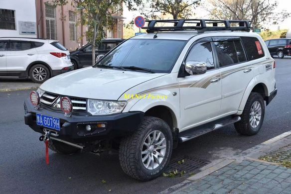 Передній силовий бампер для Mitsubishi Pajero Sport 2008-2015 р.в. Паджеро Спорт, Черный