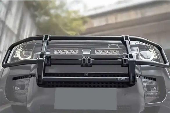 Защита переднего бампера кенгурятник для Land Rover Defender 2020+ г.в. Дефендер, Черный, Внешний Тюнинг, Land Rover, Защита переднего бампера, Не требуется, Алюминий, Defender, Новое, На штатные места