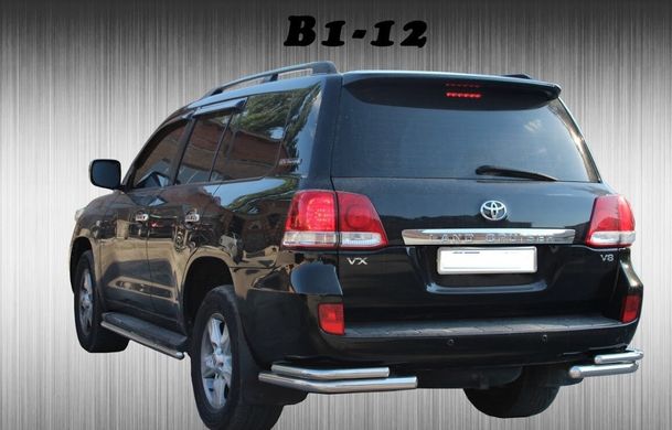 Защита заднего бампер двойные уголки Toyota Land Cruiser 200 2008+ г.в.