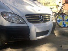 Накладка на передний бампер губа Mercedes Viano 2004+ г.в.