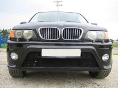 Передний бампер BMW X5 E53 1999-2003 г.в. в стиле HARTGE, Серый грунт (под покраску), BMW, Передний бампер, Требуется, Стеклопластик, X5, Новое, На штатные места, X5 (E53) 1999-2003