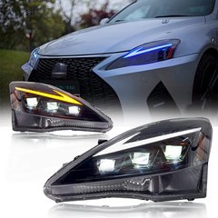 Тюнинг фары Lexus IS 2006-2012 г.в. стиль 2021, Черный, Оптика, Lexus, IS, Новое, На штатные места, IS II (GSE2_, ALE2_, USE2_) 2005-