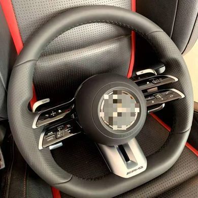 Карбонове кермо для Mercedes AMG GT W190 C190 W205 C205 W166 W167 W177 W213 W217 C217 W222 W223 W253 W257 W292 W463 W464, Деталі салону, Mercedes, Натуральная кожа, Новое, На штатные места