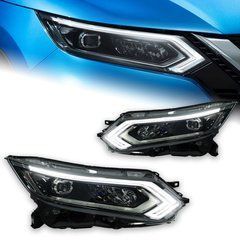 Передние тюнинг лед фары для Nissan Qashqai 2017-2022 г.в. Нисан Кашкай