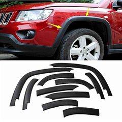 Защитные накладки на арки расширители Jeep Compass 2011-2016 г.в. Джип Компас, Черный, Внешний Тюнинг, Jeep, Расширители арок, Не требуется, ABS-пластик, Compass, Новое, На штатные места