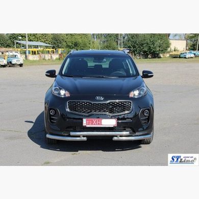 Защита переднего бампера одинарный ус Kia Sportage 2016+ г.в.