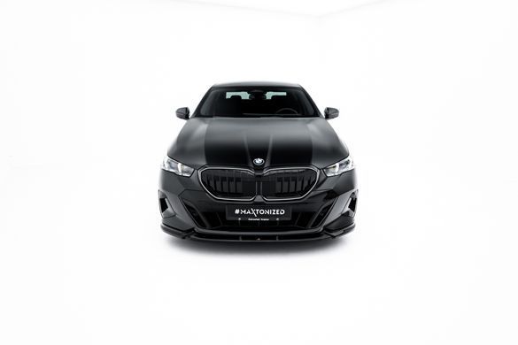 Накладка на передній бампер спліттер для BMW G60 під М-пакет 2023 р.в. БМВ Г60, Черный