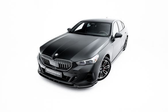 Накладка на передній бампер спліттер для BMW G60 під М-пакет 2023 р.в. БМВ Г60, Черный