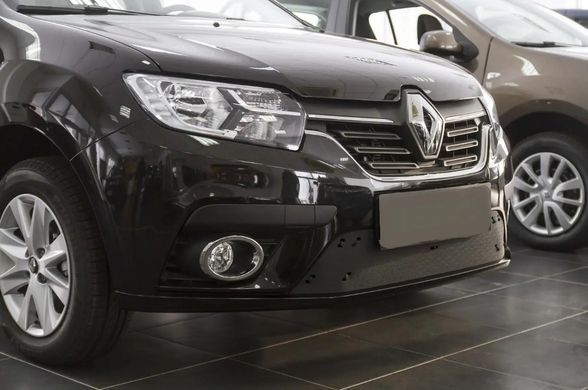 Зимова заглушка решітки переднього бампера Renault Sandero 2018 р.в.