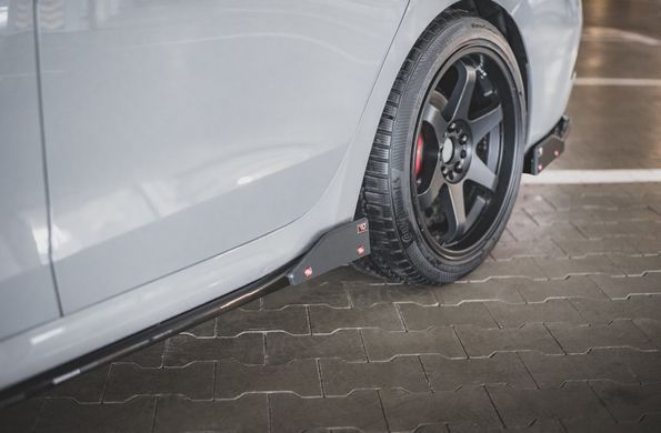 Накладки под боковые пороги элероны Skoda Octavia RS 2020+ г.в. Шкода Октавиа, Черный, Внешний Тюнинг, Skoda, Пороги, Не требуется, ABS-пластик, Octavia, Новое, На штатные места, Octavia 2020-