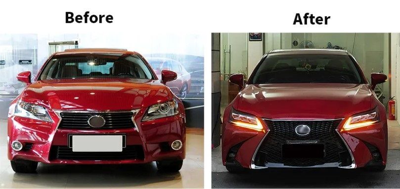 Рестайлинг обвес для Lexus GS 2012-2015 г.в. в стиль 2016+ F-sport, Внешний Тюнинг, Lexus, Комплект обвеса, Требуется, Полипропилен, GS, Новое, На штатные места, GS (GRL1, GWL1) 2012-