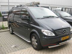 Защита переднего бампер двойная губа 70\48мм Mercedes Viano 2004+ г.в.