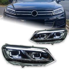Передние лед фары для Volkswagen Touareg 2011-2014 г.в. Туарег, Черный, Volkswagen, Альтернативная оптика, Touareg, Новое, TOUAREG (7P5) 2010-