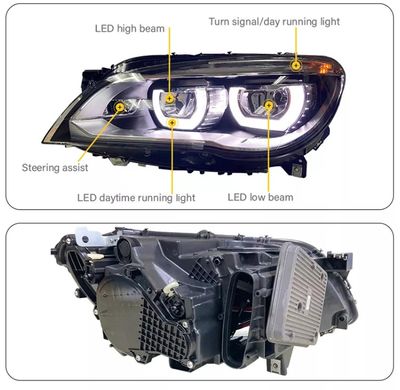 Передние тюнинг лед фары BMW 7-серии F01 F02 2009-2015 г.в. Бмв 7 Ф01, BMW, Альтернативная оптика, 7-Series, Новое, На штатные места, 7 (F01) 2009-2015