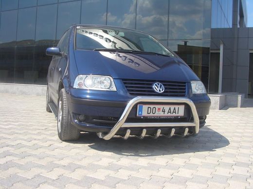 Защита переднего бампера (кенгурятник, бугель, дуга) Volkswagen Sharan 1995-2010 г.в.