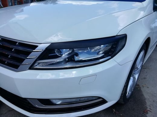 Реснички на фары Volkswagen PASSAT CC 2012+ г.в. Пасат СС, Серый грунт (под покраску), Volkswagen, Декоративные накладки, Требуется, ABS-пластик, Passat, Новое, PASSAT CC