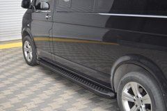 Боковые пороги площадка "Allmond Black" Mercedes Viano 2004+ г.в.