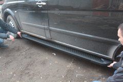 Боковые пороги площадка "X5 тип Black" Mercedes Viano 2004+ г.в.