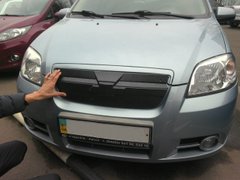 Зимова заглушка на решітку радіатора Chevrolet Aveo Т250 Шевроле Авео, Черный, Chevrolet, Не требуется, Пластик, Aveo, Новое, На штатные места, Накладки на решетку