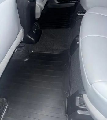 Резиновые коврики салона Toyota Highlander 2019- г.в. комплект 6шт Тойота Хайлендер, Черный, Toyota, Highlander, Новое, На штатные места