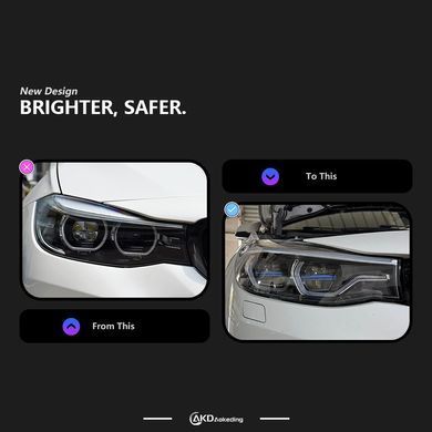 Передние тюнинг лед фары для BMW F34 3 Series GT 2013-2020 г.в. БМВ ГТ