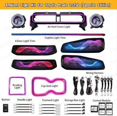 Підсвічування салону RGB для Toyota Prado 250 2024 р.в.