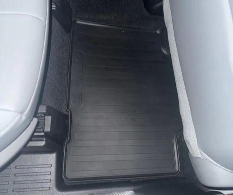 Резиновые коврики салона Toyota Highlander 2019- г.в. комплект 6шт Тойота Хайлендер, Черный, Toyota, Highlander, Новое, На штатные места